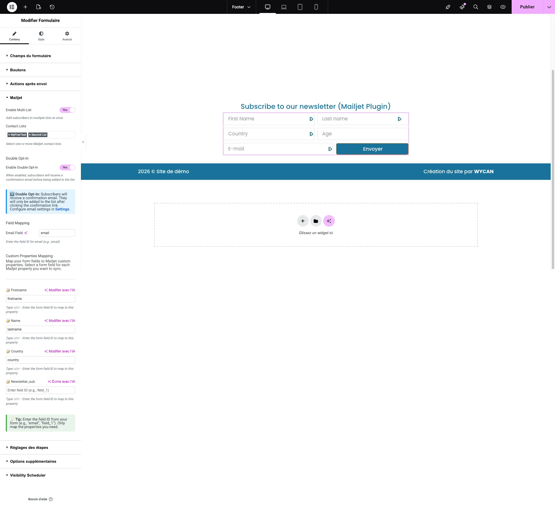 mailjet for elementor forms6
