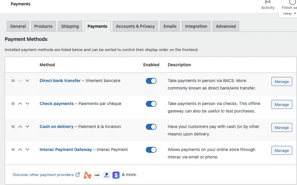 interac payment gateway woocommerce