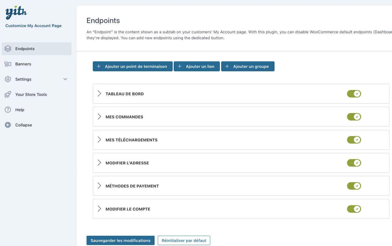 woocommerce page compte3