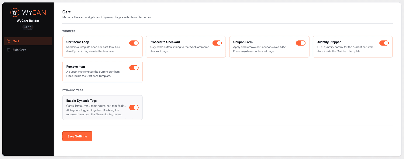 wycart builder woocommerce cart page builder for elementor1