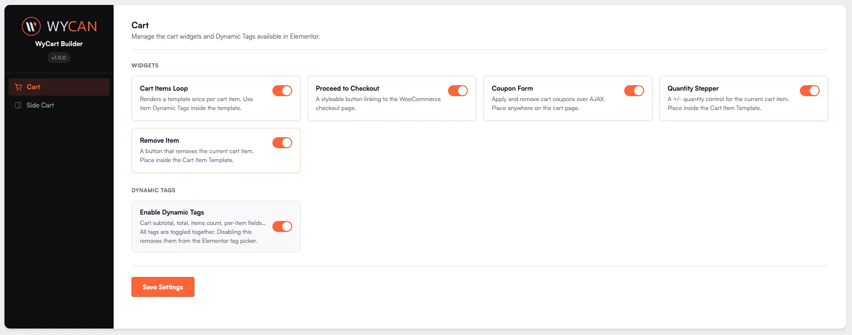 wycart builder woocommerce cart page builder for elementor1
